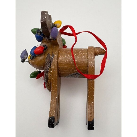 Vintage Kurt S Adler Moose Christmas Tree Ornament Tangled in Lights 1994 - Picture 6 of 8